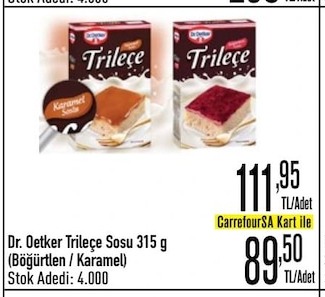Dr. Oetker Trileçe Sosu 315 G (Bögürtlen / Karamel)