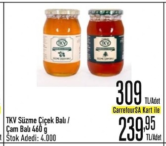 Tkv Süzme Çiçek Balı / Çam Balı 460 G