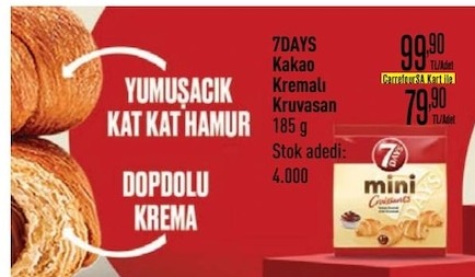 7Days Kakaolu Kremalı Kruvasan 185 G