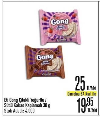 Eti Gong Çilekli Yoğurtlu / Sütlü Kakao Kaplamalı 30 G