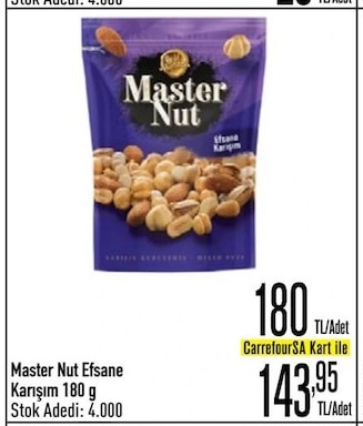 Master Nut Efsane Karışım 180G