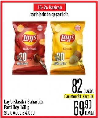 Lay'S Klasik / Baharatlı Parti Boy 160G