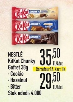 Nestlé Kitkat Chunky Gofret 38G