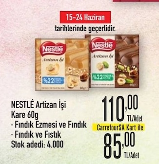 Nestlé Artizan İşi Kare 60G
