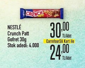 Nestlé Crunch Patt Gofret 30G