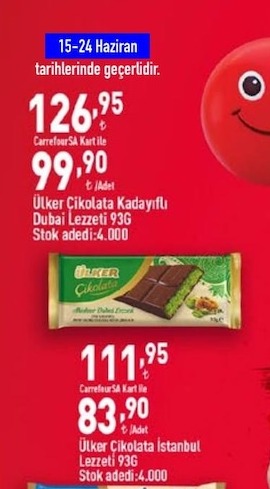 Ülker Çikolata Kadayıflı Dubai Lezzeti 93G