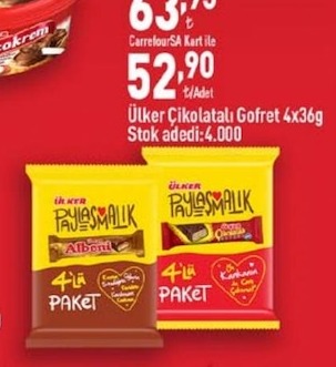 Ülker Çikolatalı Gofret 4X36G