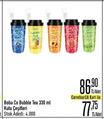 Boba Co Bubble Tea 330 Ml Kutu Çeşitleri