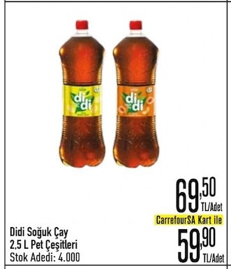 Didi Soğuk Çay 2.5 L Pet Çeşitleri