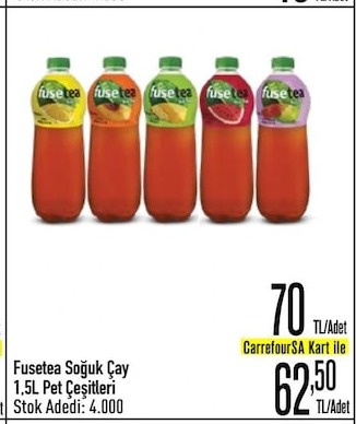 Fusethea Soğuk Çay 1.5L Pet Çeşitleri
