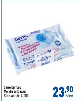 Carrefour Cep Mendil 3X15 Adet