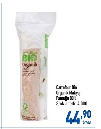 Carrefour Bio Organik Makyaj Pamuğu 80'Li