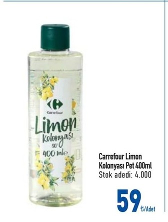 Carrefour Limon Kolonyası Pet 400Ml