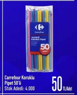 Carrefour Koruklu Pipet 50'Li