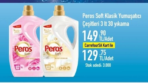 Peros Soft Klasik Yumuşatıcı Çeşitleri 3 Lt 30 Yıkama