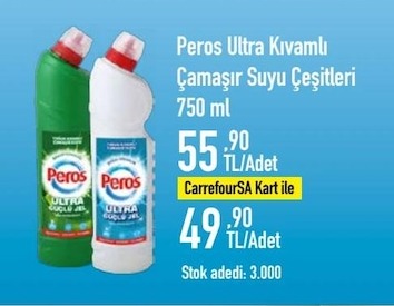 Peros Ultra Kıvamlı Çamaşır Suyu Çeşitleri 750 Ml