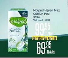 Molped Hijyen Max Günlük Ped 30'Lu