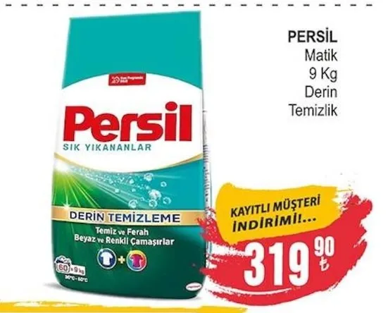 Persil Matik 9 Kg Derin Temizlik