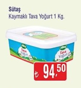 Sütaş Kaymaklı Tava Yoğurt 1 Kg