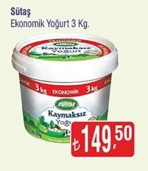 Sütaş Ekonomik Yoğurt 3 Kg