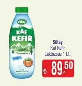 Sütaş Kaf Kefir Laktozsuz 1 Lt