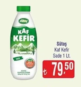 Sütaş Kaf Kefir Sade 1 Lt