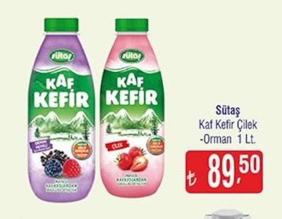 Sütaş Kaf Kefir Çilek -Orman 1 Lt