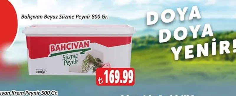 Bahçıvan Beyaz Süzme Peynir 800 Gr