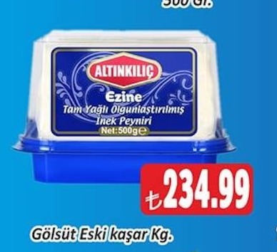 Altınkılıç Ezine Tam Yağlı Olgunlaştırılmış İnek Peyniri 500 Gr