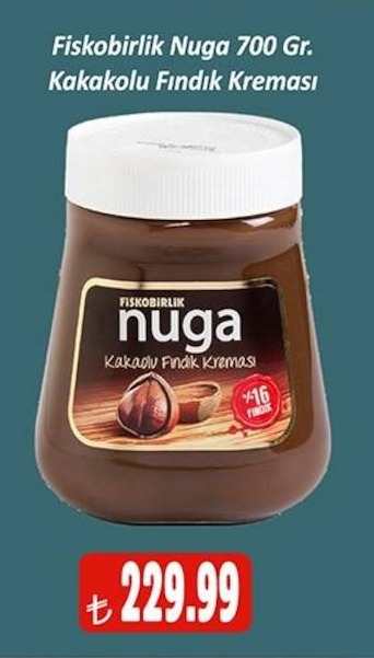 Fiskobirlik Nuga 700 Gr. Kakaolu Fındık Kreması
