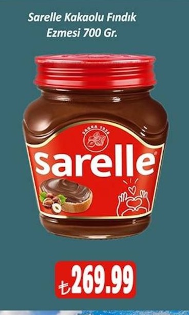 Sarelle Kakaolu Fındık Ezmesi 700 Gr.