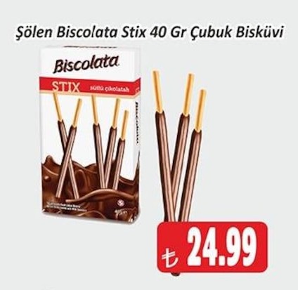 Şölen Bıscolata Stıx 40 Gr Çubuk Bıskuvi