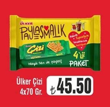 Ülker Çizi 4X70 Gr.
