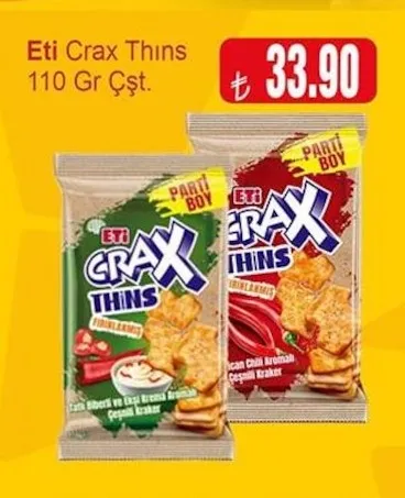 Eti Crax Thins 110 Gr Çşt