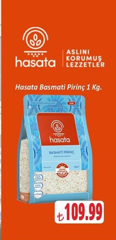 Hasata Basmati Pirinç 1 Kg.