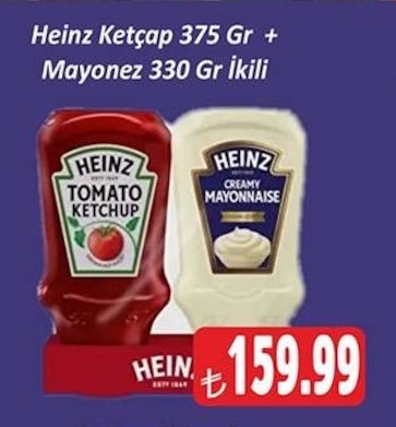 Heinz Ketçap 375 Gr + Mayonez 330 Gr İkili