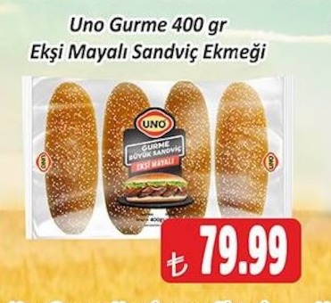 Uno Gurme Ekşi Mayalı Sandviç Ekmeği 400 Gr