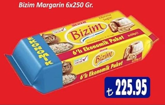 Bizim Margarin 6X250 Gr.