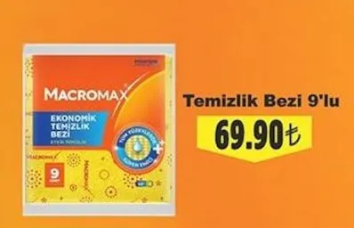 Macromax Temizlik Bezi 9'Lu