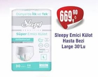Sleepy Emici Külot Hasta Bezi Large 30'Lu