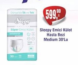 Sleepy Emici Külot Hasta Bezi Medium 30'Lu