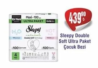 Sleepy Double Soft Ultra Paket Çocuk Bezi