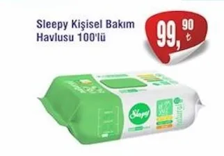 Sleepy Kişisel Bakım Havlusu 100'Lü