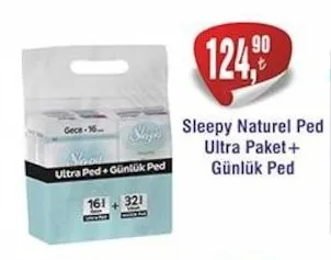 Sleepy Naturel Ped Ultra Paket+ Günlük Ped