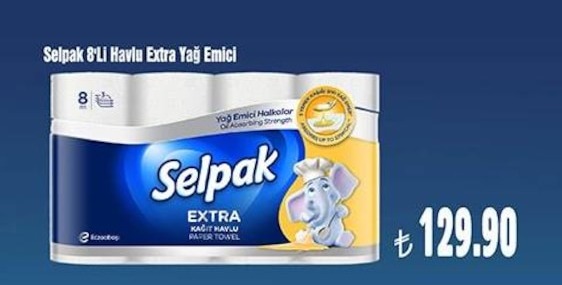 Selpak 8'Li Havlu Extra Yağ Emici