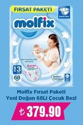 Molfix Fırsat Paketi Yeni Doğan 68'Li Çocuk Bezi
