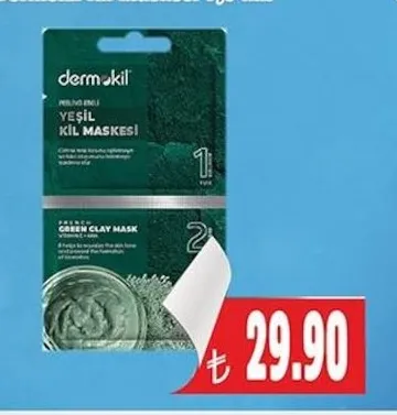 Dermokil Peeling Etkili Yeşil Kil Maskesi