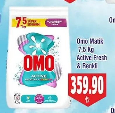 Omo Matik 7,5 Kg Active Fresh & Renkli
