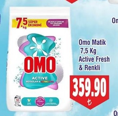 Omo Matik 7,5 Kg Active Fresh & Renkli