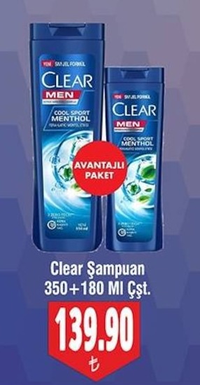 Clear Şampuan 350+180 Ml Çşt